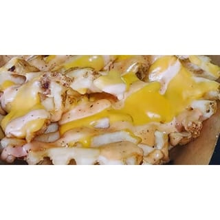 Loaded Waffle Fries with Bacon, Chicken, or Ground Beef