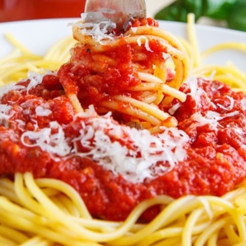 Spaghetti with Marinara.