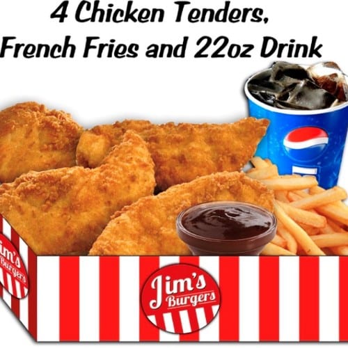 4 Pc. Chicken Tenders Box.