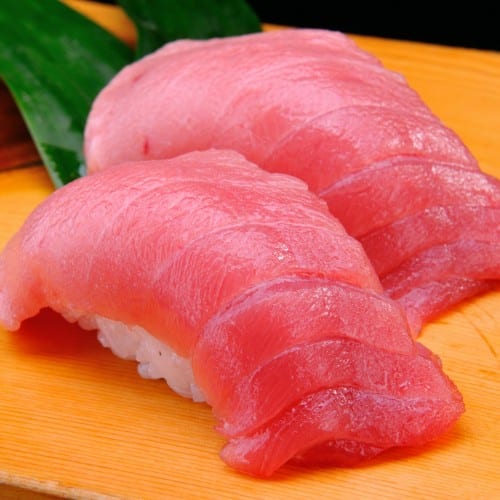 Fatty Tuna (Toro) Nigiri.