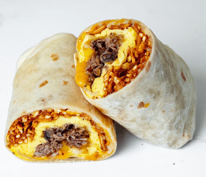 Egg & Steak Burrito.