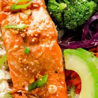 Seared Salmon Teriyaki Bowl