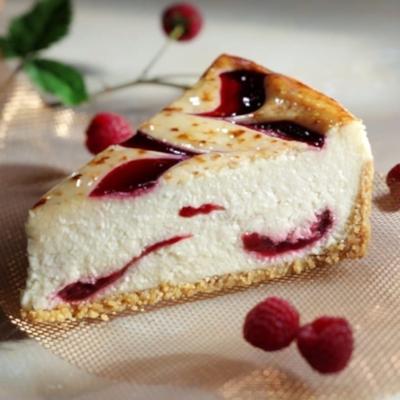 White Chocolate with Raspberry Cheesecake.