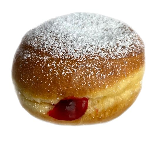 Strawberry filled donut.