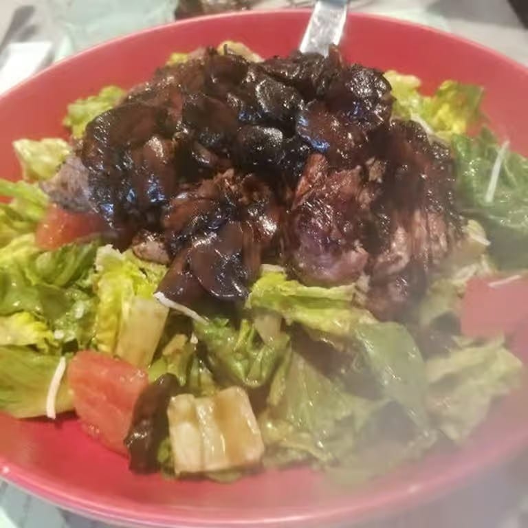 Top sirloin steak salad.