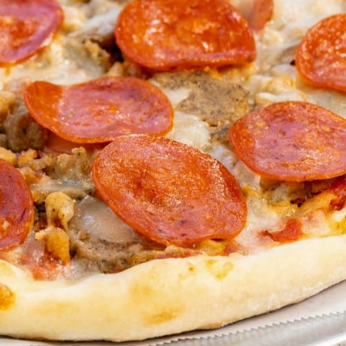 Sausage Pizza Slice.