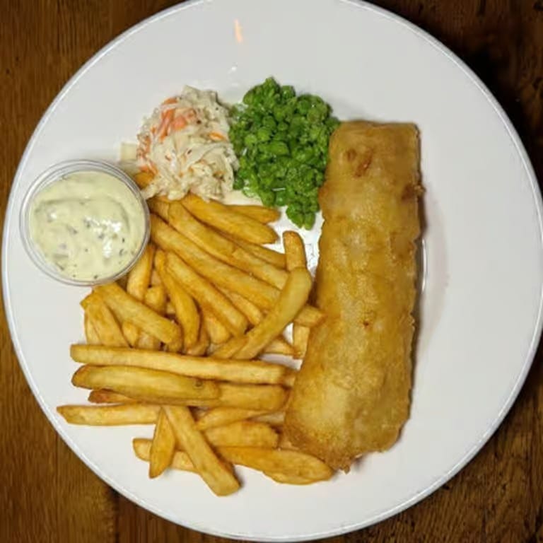 Beer Battered Fish N Chips.