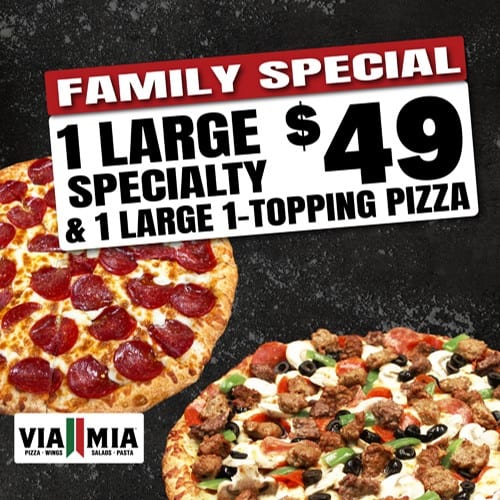 Large Specialty Pizza + Large 1 Topping.