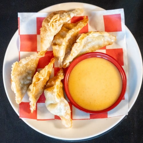 D2. Homemade Fried Pork Dumpling (6 pcs).