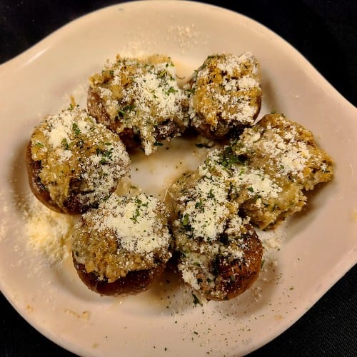 Crabmeat Stuffed Mushrooms.