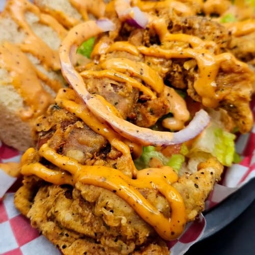 Fried Soft Shell Crab Po'boy.