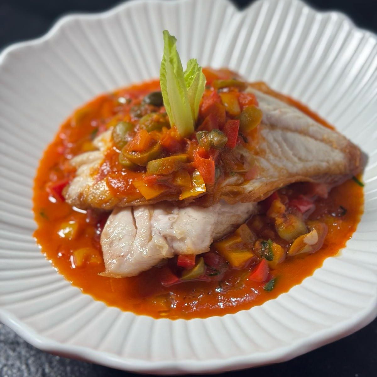 Red Snapper Filet A La Veracruzana.