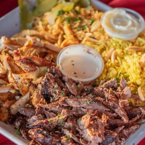 Mixed Chicken & Meat Shawerma شاورما مشكل.