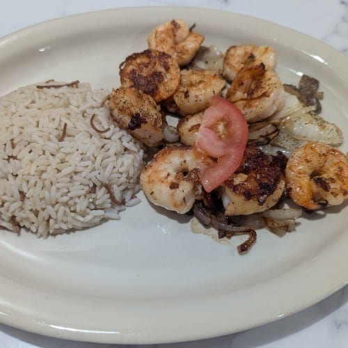 Shrimp Kabob Plate.