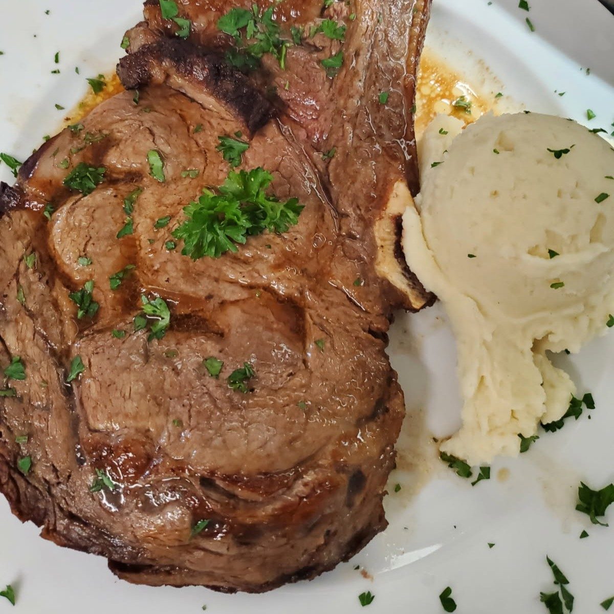 Roast Prime Rib of Beef and Au Jus.