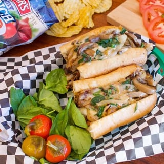 Spinach & Mushroom Cheesesteak