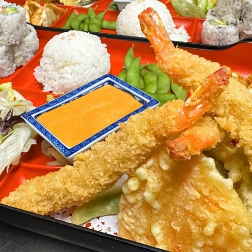Shrimp and Vegetable Tempura Box.