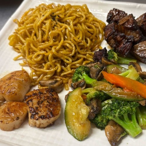 NY Steak & Scallop Hibachi Combo.