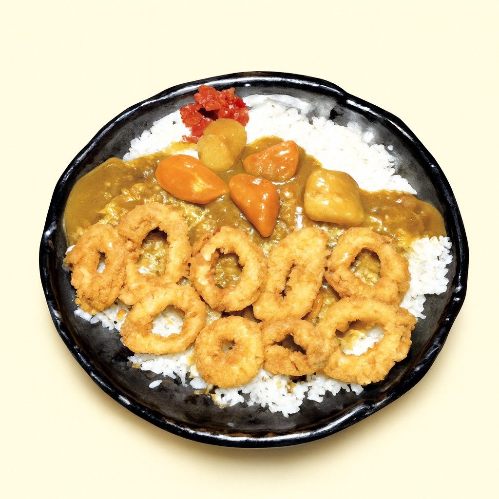 Kids (Keiki) Calamari Curry Rice.