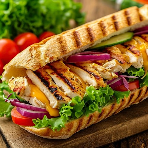 Grilled Chicken Sub with Fries & Drink Combo.