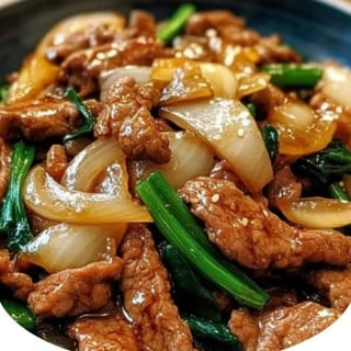 (L) Beef with Scallions