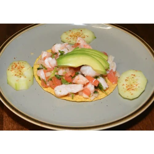 Ceviche Tostada.