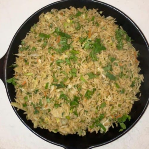 Chilli Garlic Fried Rice Tray.