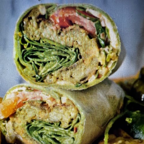 Veggie Naan Wrap.