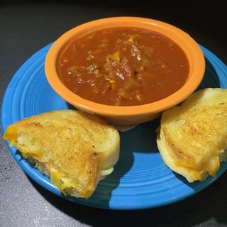 Soup and Grilled Cheese Sandwich