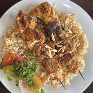 Chicken Kabob Over Rice