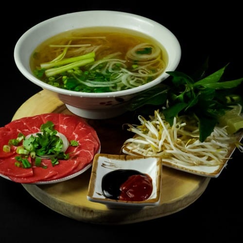 7 Rare Steak Noodle Soup.