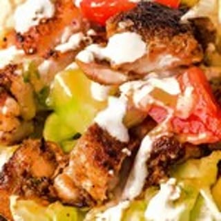Chicken shawarma (gyro) sandwich
