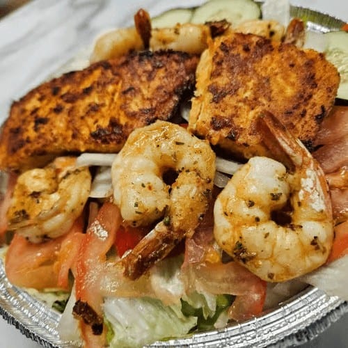 Shrimp & Salmon Salad.