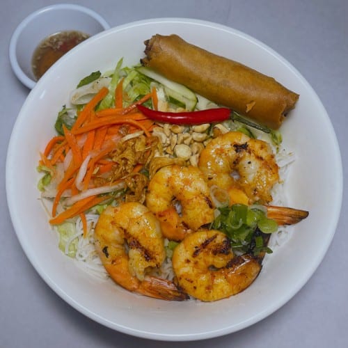 Grilled Shrimps  Vermicelli Bowl.
