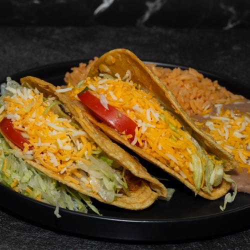 Shredded Beef Tacos Plate.