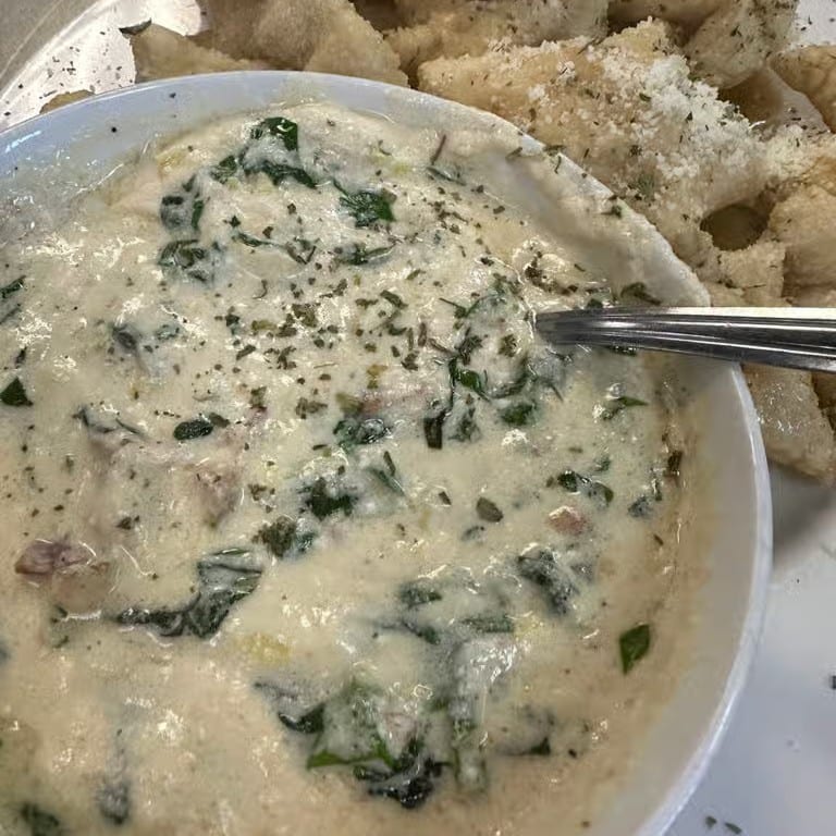 Spinach, Artichoke, and Bacon Dip.