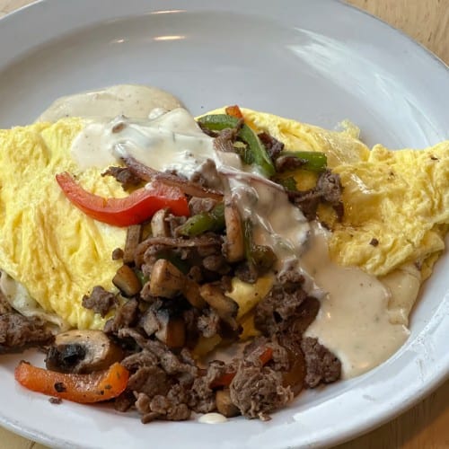 Philly Omelette.