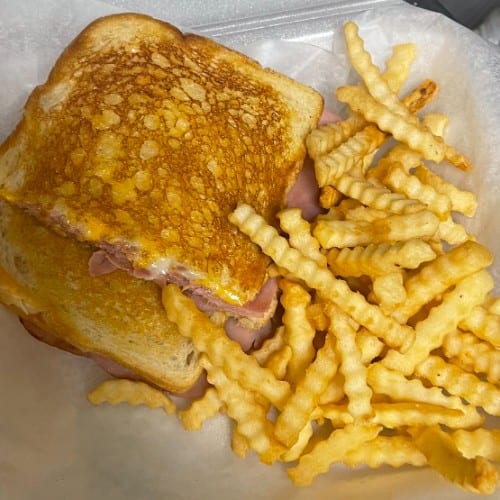 Free Fries with Hot Ham & Cheese.