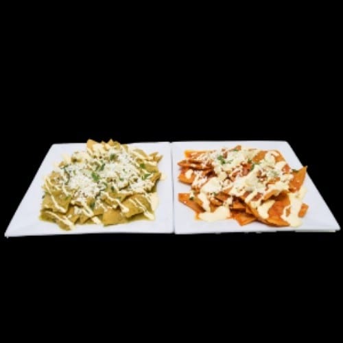 Salsa Verde or Chipotle Chilaquiles.