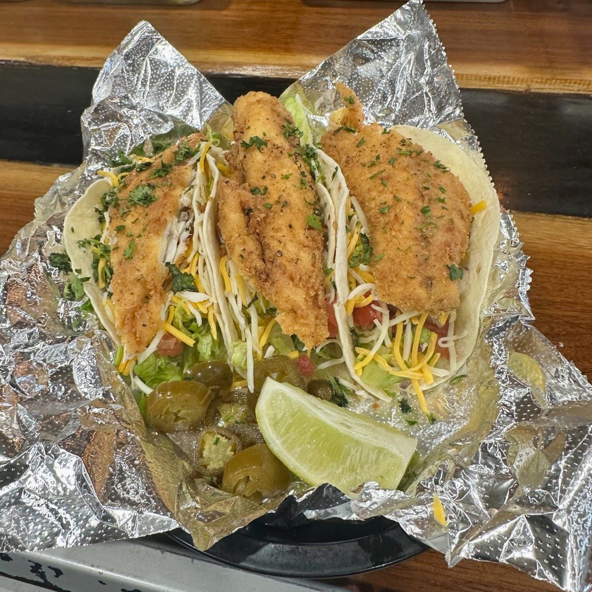 Crispy Grouper Tacos.