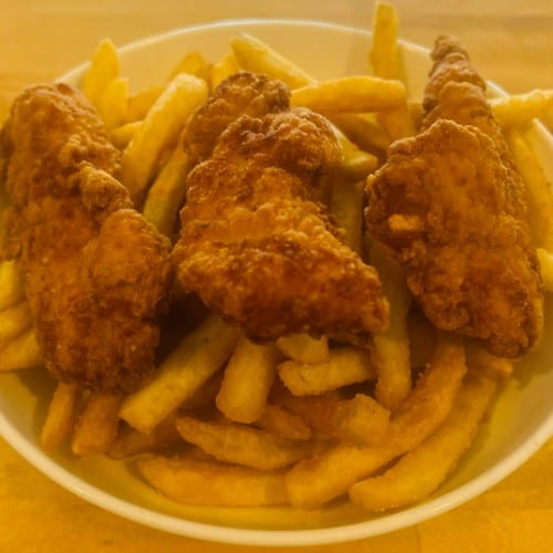 Kids Chicken Fingers & Fries.