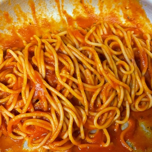 Spaghetti with Tomato Sauce.