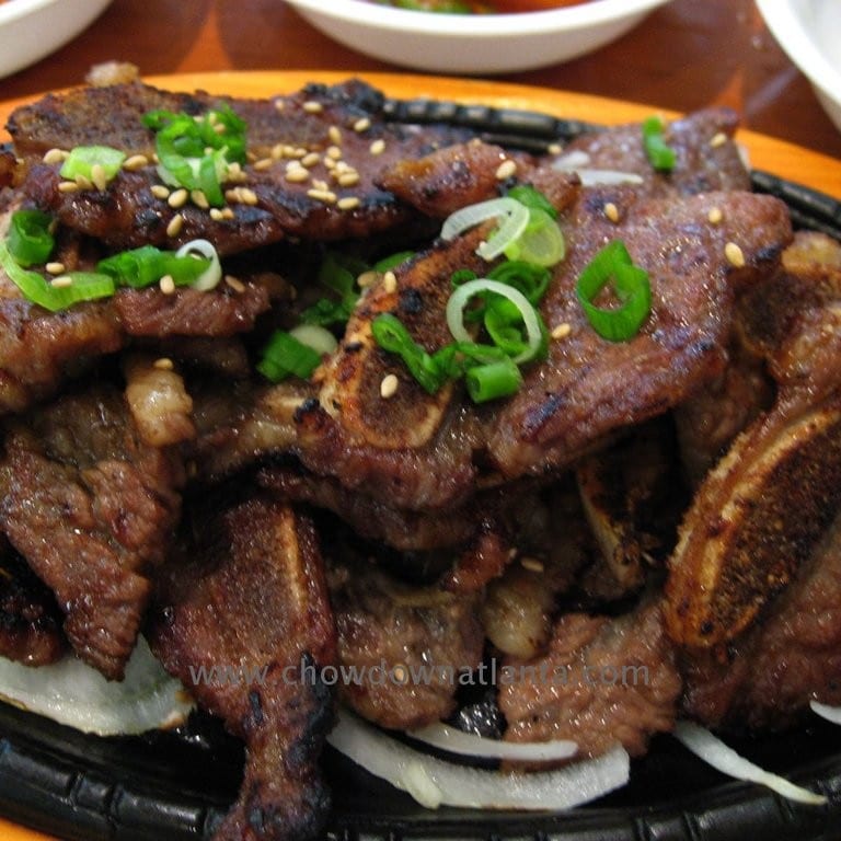 Korean Short Ribs Entree.