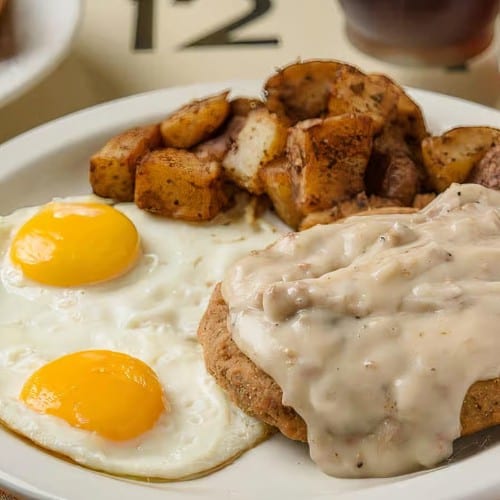 Chicken Fried Steak & Eggs.