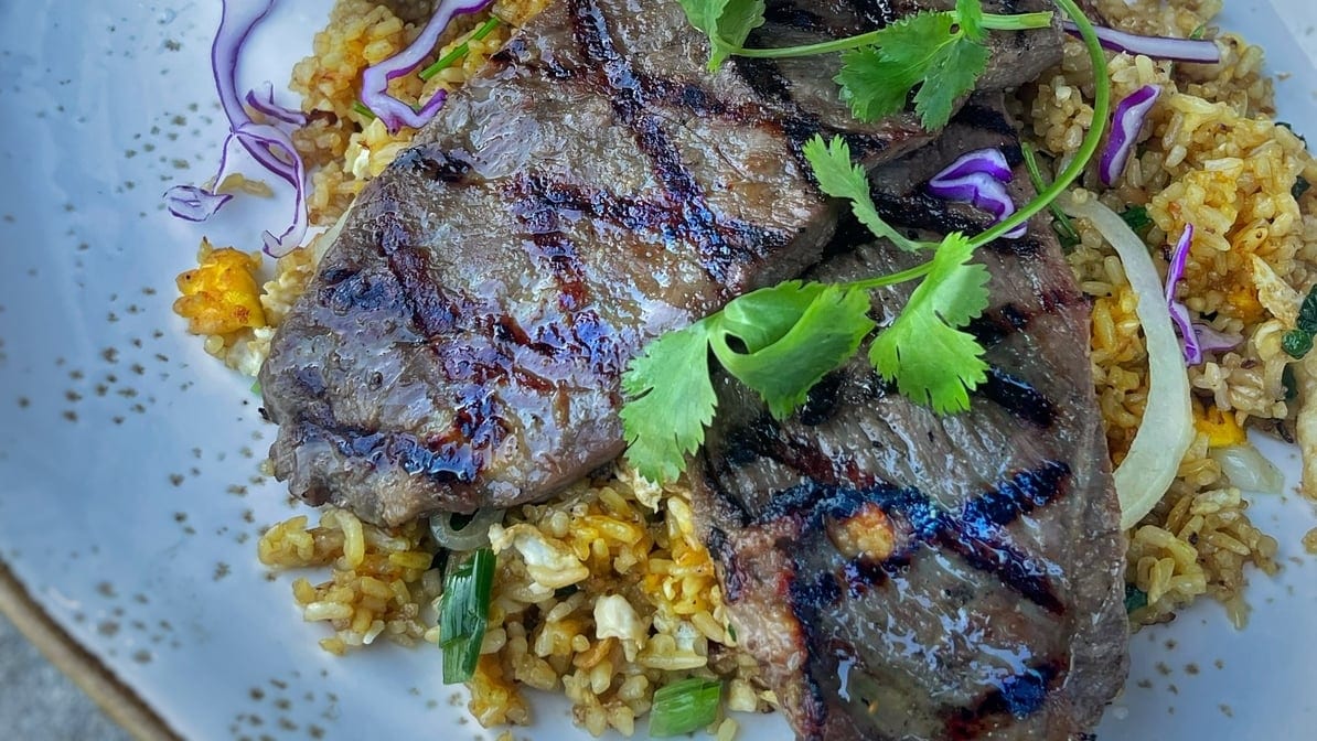 40. Korean B.B.Q, Garlic Butter Fried Rice.