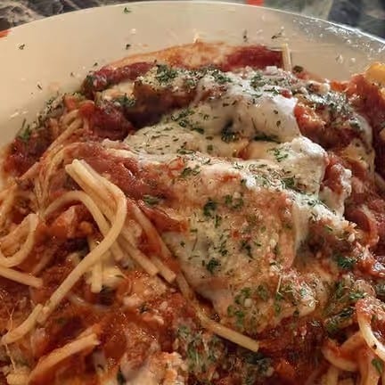 Chicken Parmesan Pasta.