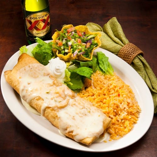 136. Vegetarian Chimichanga.