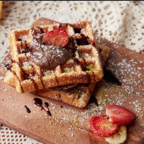 Half Waffle Chocolate Chip or Regular.