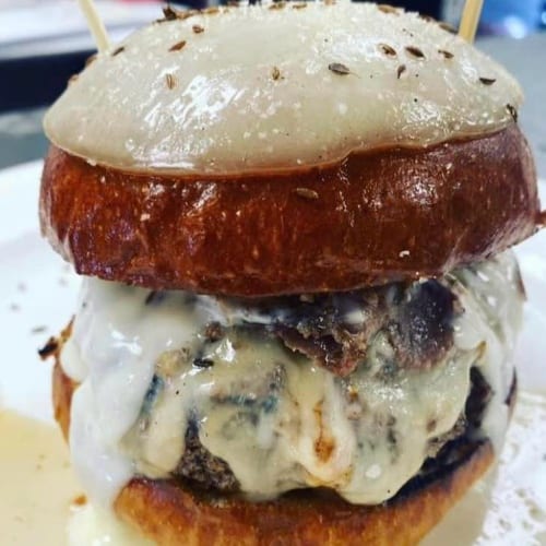 The Beef on Weck Stuffed Burger.
