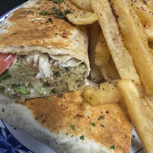 Falafel Wrap Meal.